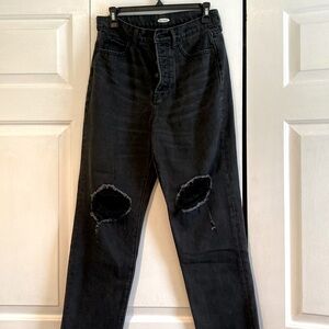 Old Navy Straight Leg Ripped Jeans